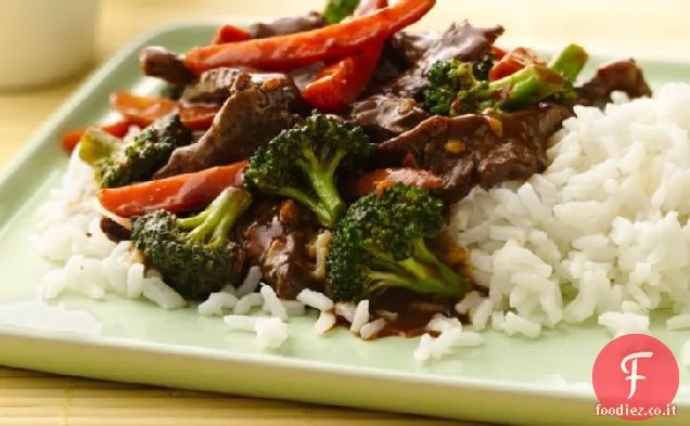 Soffriggere manzo e broccoli