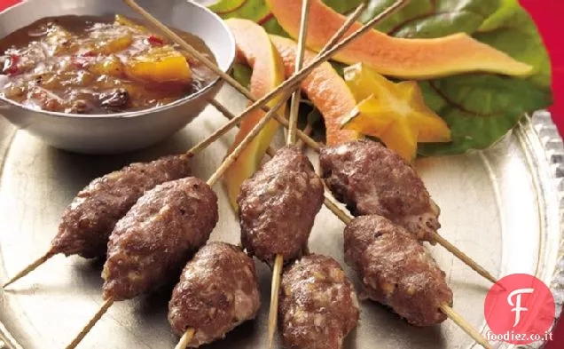 Spiedini di tacchino macinato