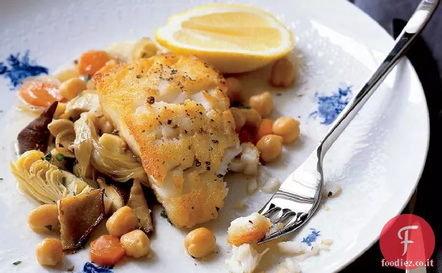 Baccalà con Carciofi e Ceci