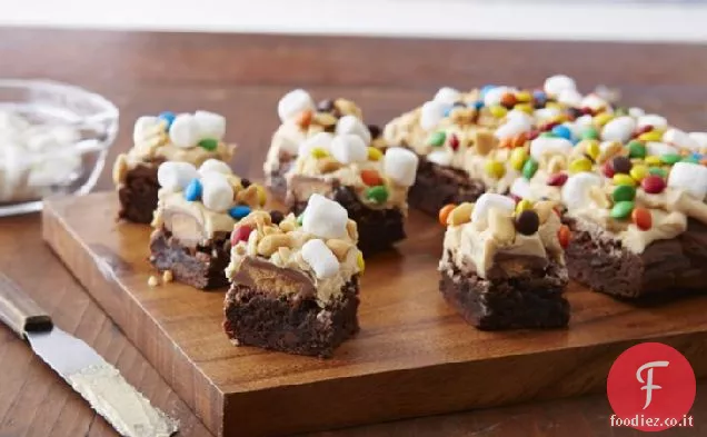 Triplo cioccolato Chunk Burro di arachidi Brownies