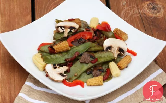 Piselli con funghi
