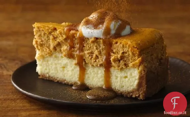 Cheesecake di zucca con salsa al caramello