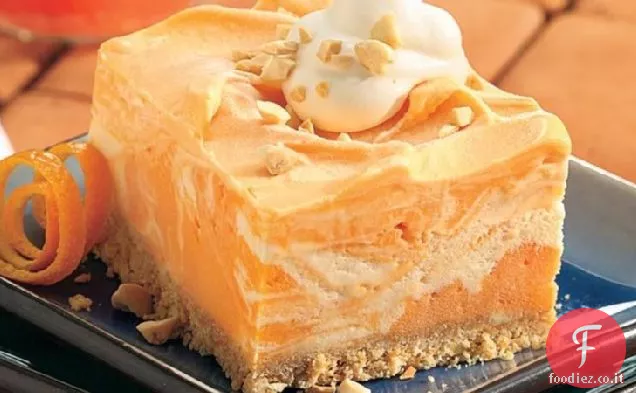 Cremosi quadrati arancioni congelati