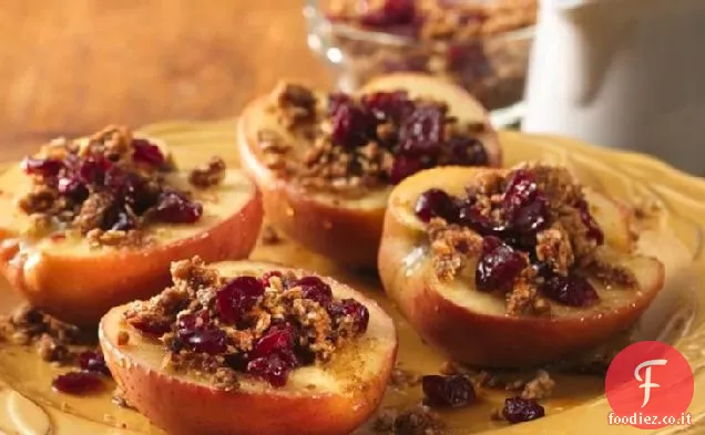 Mele al forno a microonde con muesli