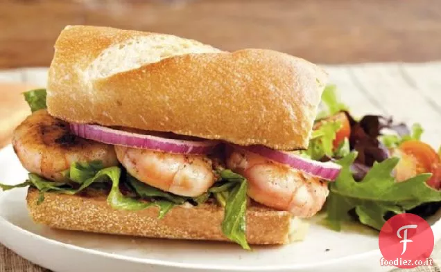 Po'boy di gamberi alla griglia