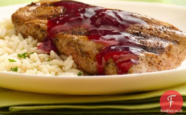 Filetto di maiale alla griglia con salsa di lampone-Chipotle