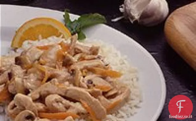 Pollo fritto all'arancia