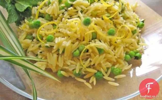 Orzo e Piselli con Menta e Scorza di Limone
