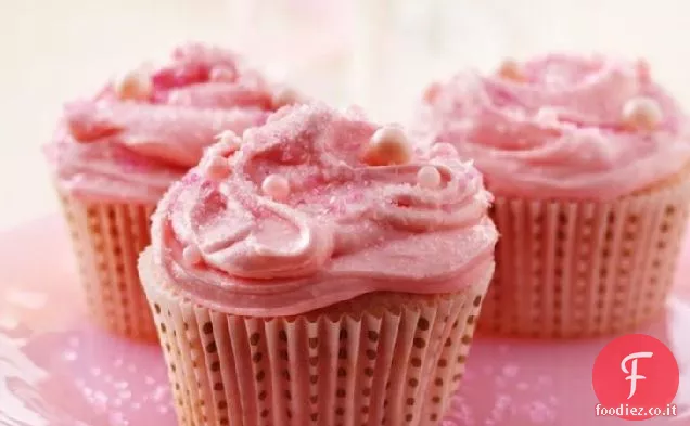 Cupcakes champagne rosa