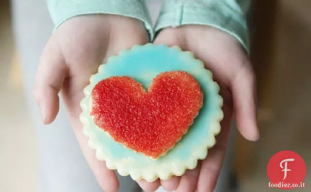 Biscotti di zucchero a doppio cuore