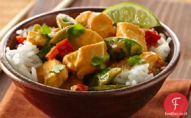 Pollo al cocco al curry rosso tailandese