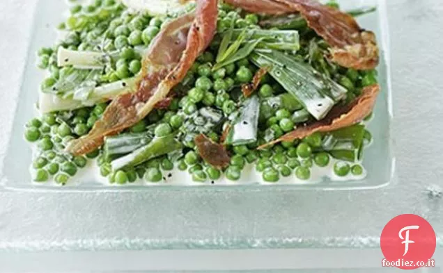 Piselli con Porri, Prosciutto di Parma e Dragoncello