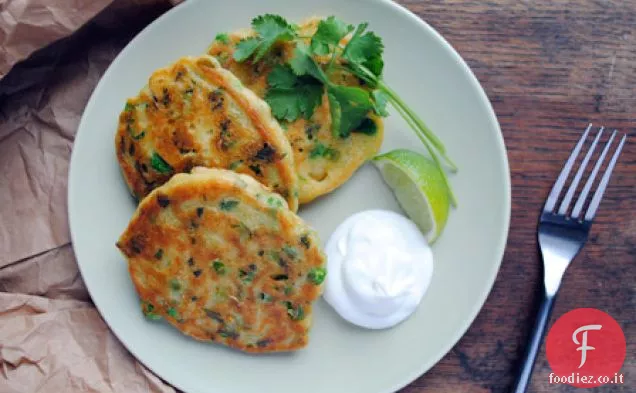 Frittelle di piselli verdi