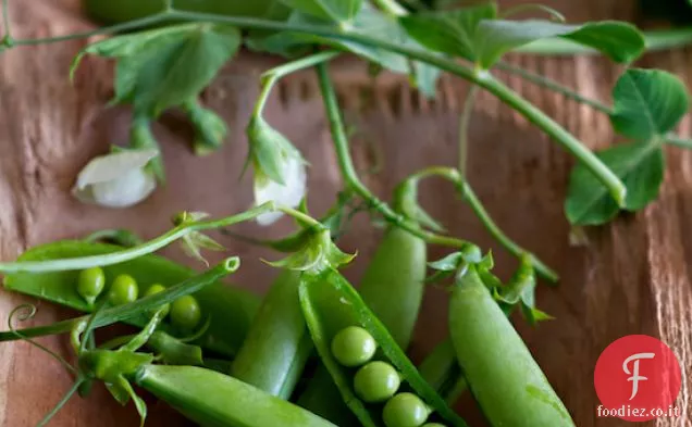 Gamberetti e neve pisello o zucchero Snap pisello Stir Fry ricetta