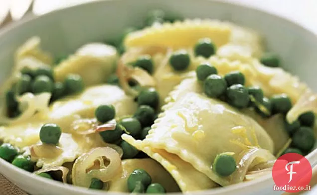 Ravioli con Piselli e Scalogno