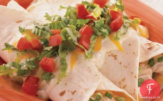 Enchiladas di pollo leggero e cremoso