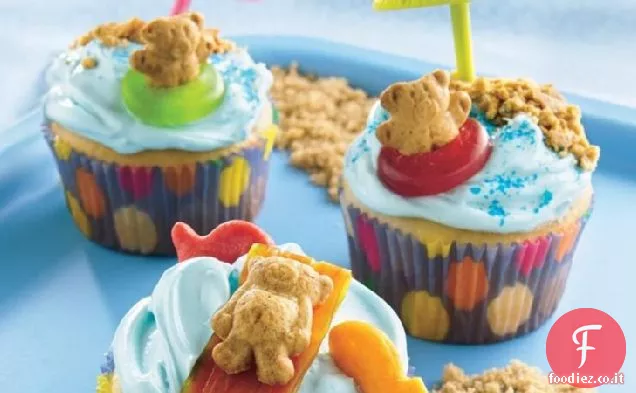 Orsacchiotto-a-la-spiaggia Cupcakes