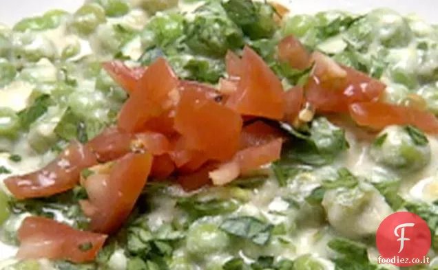 Piselli in salsa di tre formaggi