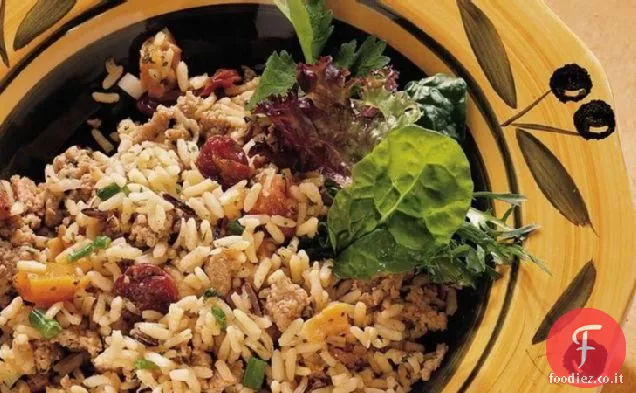 Pilaf di riso al pollo fruttato
