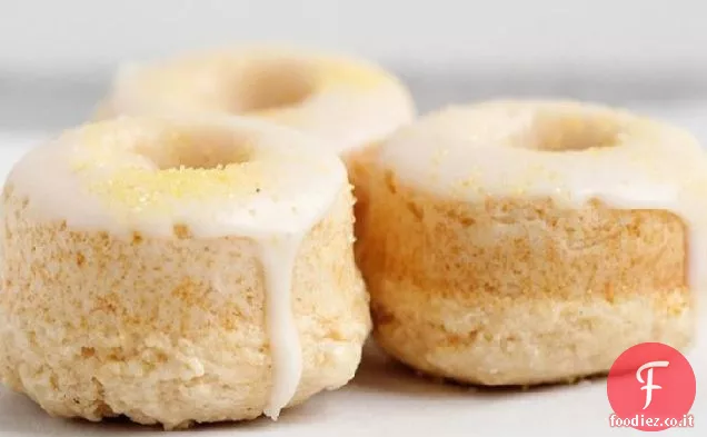 Ciambelle al limone al forno con glassa di limone