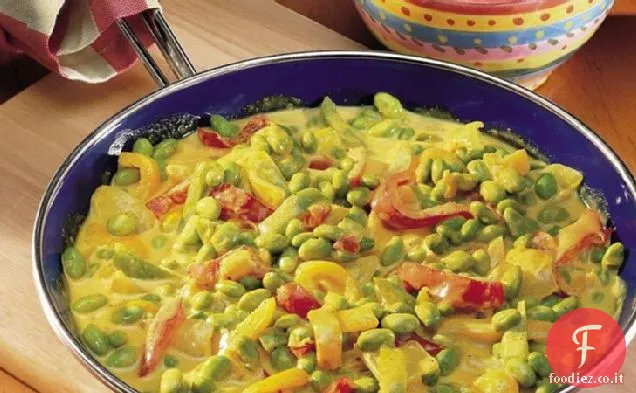 Peperoni al curry e Edamame