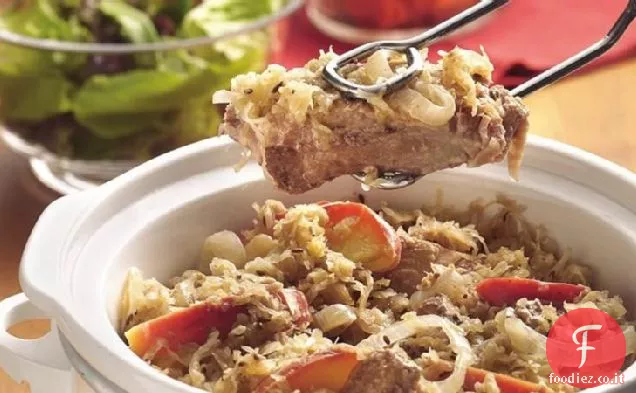 Costolette e crauti in stile country a cottura lenta