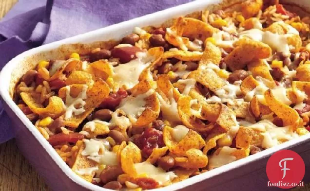 Chipotle Fagioli rossi e casseruola di riso