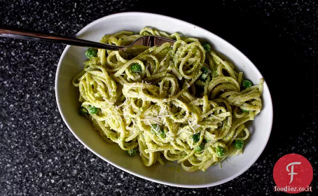 Linguine al Pesto di Piselli
