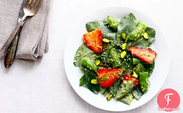 Fava Verde + Snap Insalata di piselli con salsa di avocado cremoso