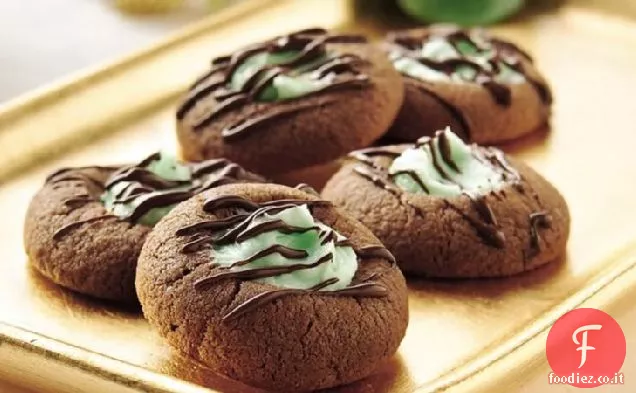 Impronte al cioccolato ripiene di menta