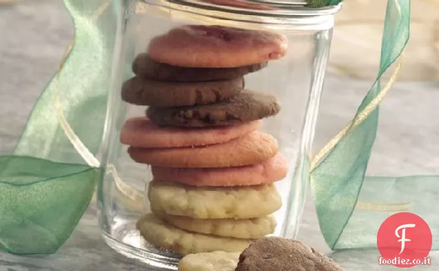 Pile di biscotti tre in uno