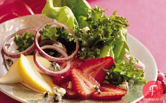 Verdure Sherried con frutta e formaggio blu