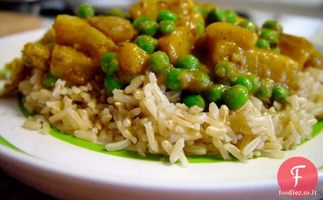 Curry di piselli di patate