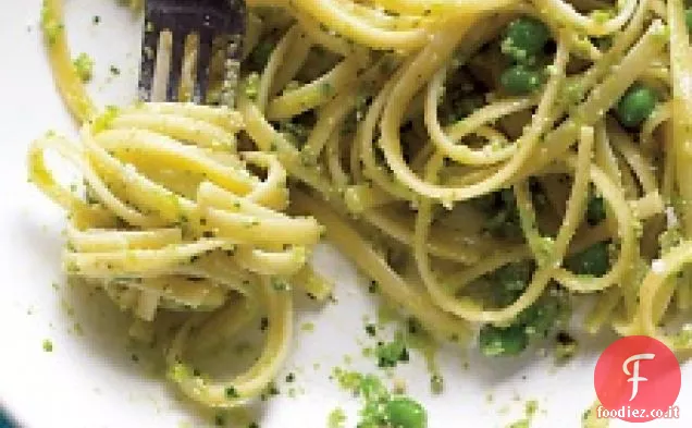Pesto di Piselli e Prezzemolo con Linguine