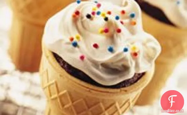 Coni Cupcake conditi con caramelle