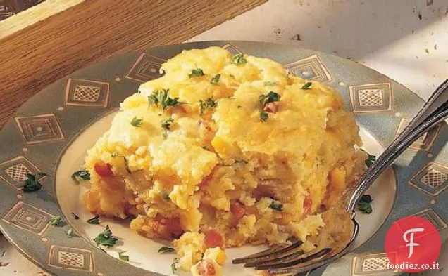 Casseruola di prosciutto e mais