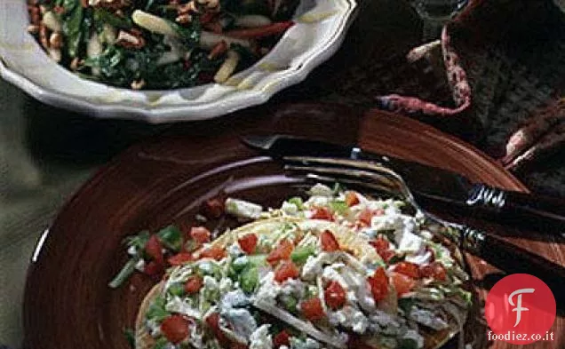 Insalata di pere con Jicama e piselli