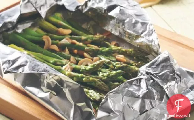 Anacardio alla griglia-Asparagi pacchetto