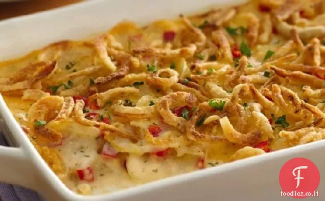 Patate smerlate alla cipolla francese