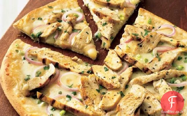 Pizza di pollo all'arancia calda e piccante alla griglia