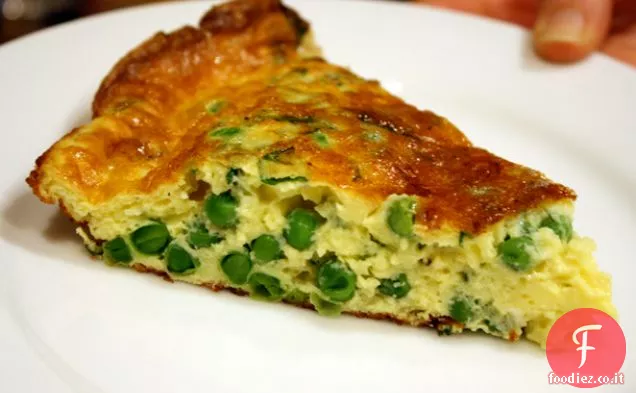Cena stasera: Tortilla di piselli con menta e yogurt