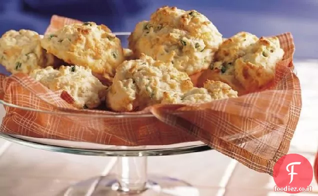 Biscotti Cheddar e cipolla verde