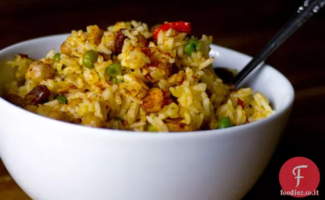 Pilaf piccante con ceci Cajun