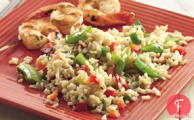 Pilaf Bulgur con baccelli di piselli