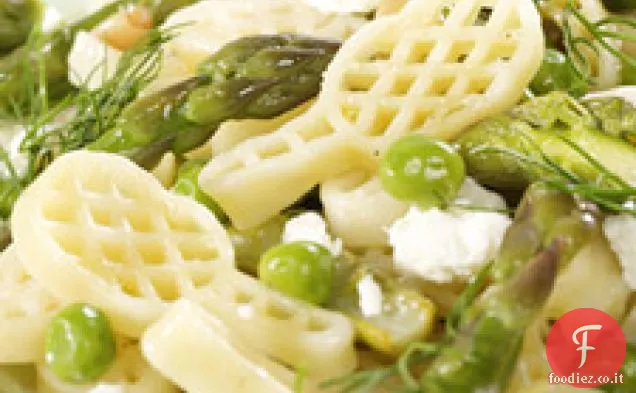 Racchette Cremose con Asparagi e Piselli