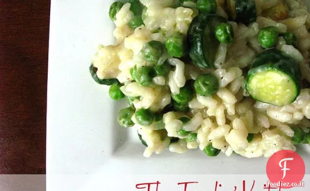 Risotto Primaverile con Zucchine e Piselli