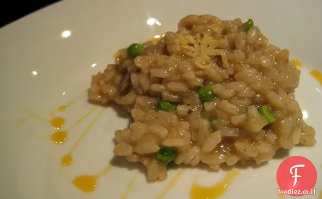 Risotto ai funghi e piselli