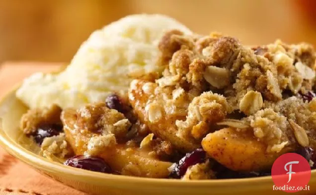 Dessert di mele e mirtilli rossi
