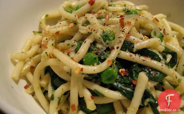 Pesto di piselli e spinaci