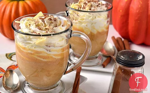 Cioccolato caldo bianco della spezia della zucca